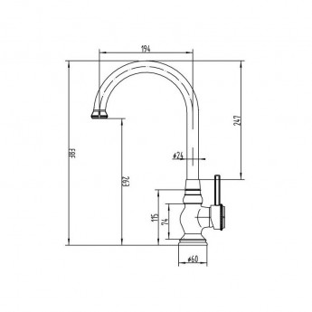 Смеситель для кухни ZORG Sanitary A 202K-BR