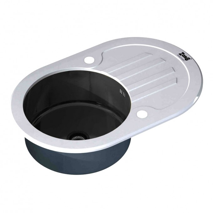 Мойка для кухни ZORG Sanitary GL-7851-OV-WHITE-GRAFIT 4627148835217